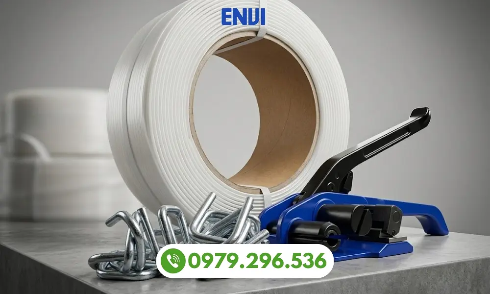 Envi Vina cung cấp trọn bộ dây đai composite, kìm siết và khóa đai