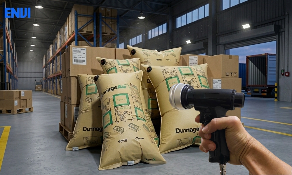 Súng bơm túi khí chèn hàng container chuyên dụng