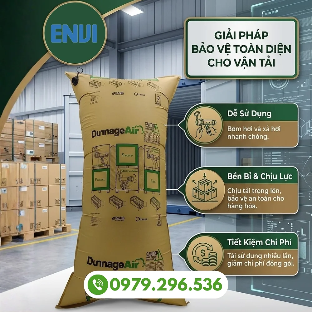 Túi khí chèn hàng container chính hãng