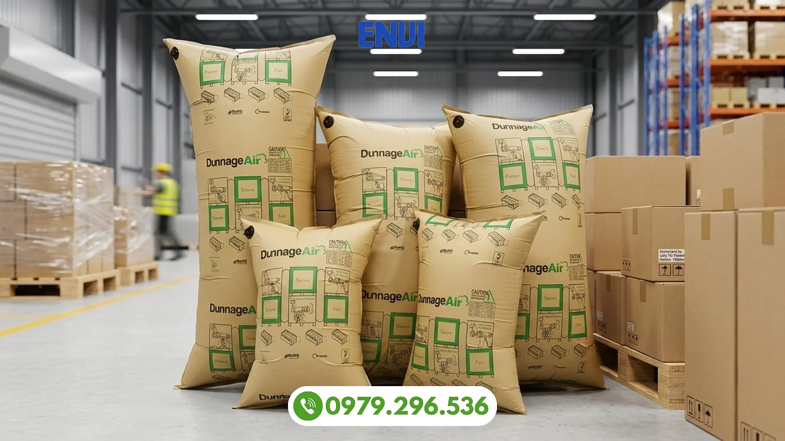 Túi khí chèn container đa đạng kích thước tại ENVI VINA